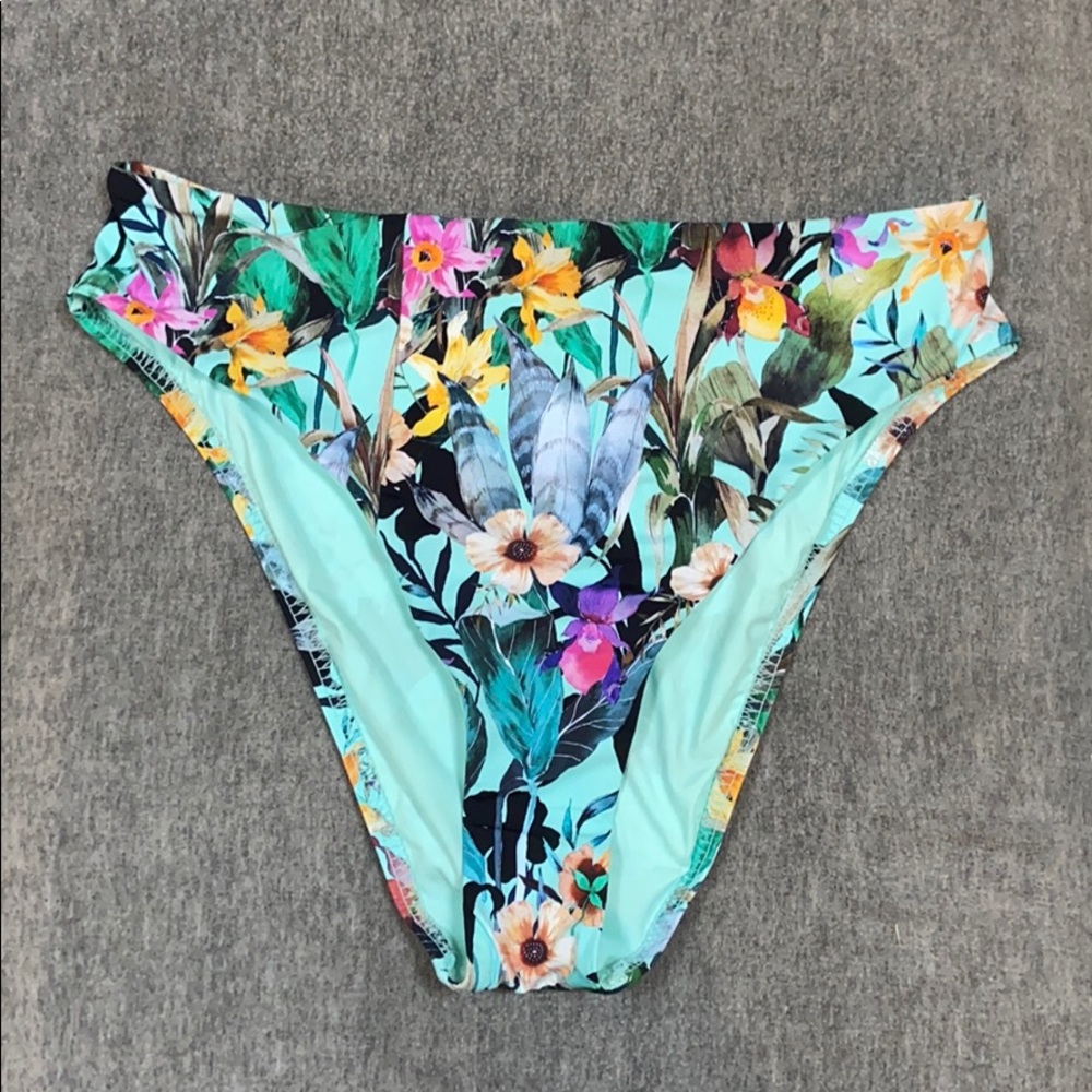 Nanette Lepore Floral High waisted swim bottoms